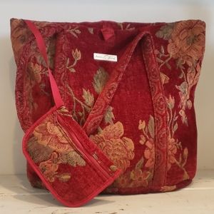 Isabella's Journey red tapestry tote bag